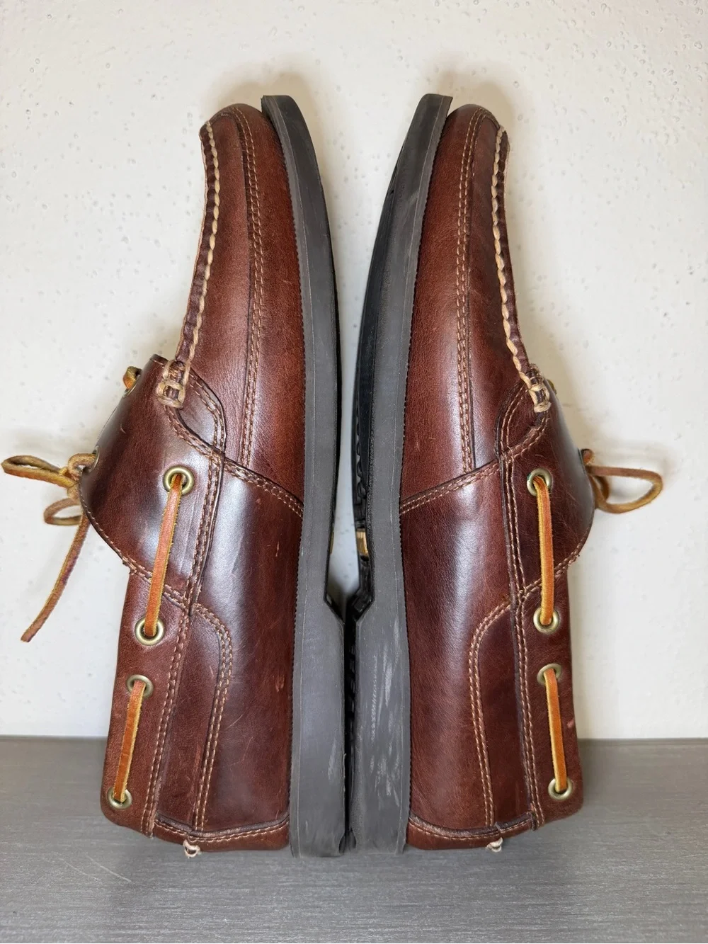 Timberland Men's Leather Boat Shoes Size 10M Brown Genuine Leather Shoes